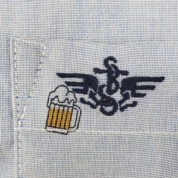NEW Levi's BEER MUG BAR LONG SLEEVE DRINKING PARTY BARTENDER SHIRT NWT MEDIUM M - Picture 7 of 14